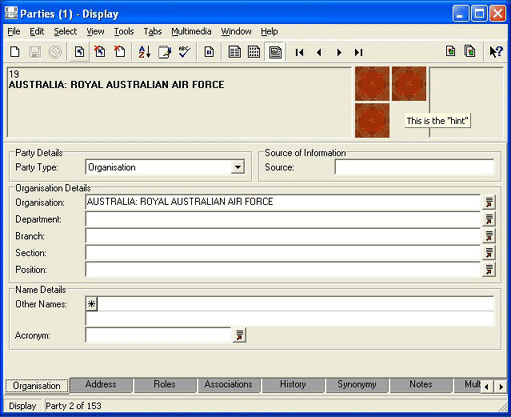 Image Display Thumbnail View